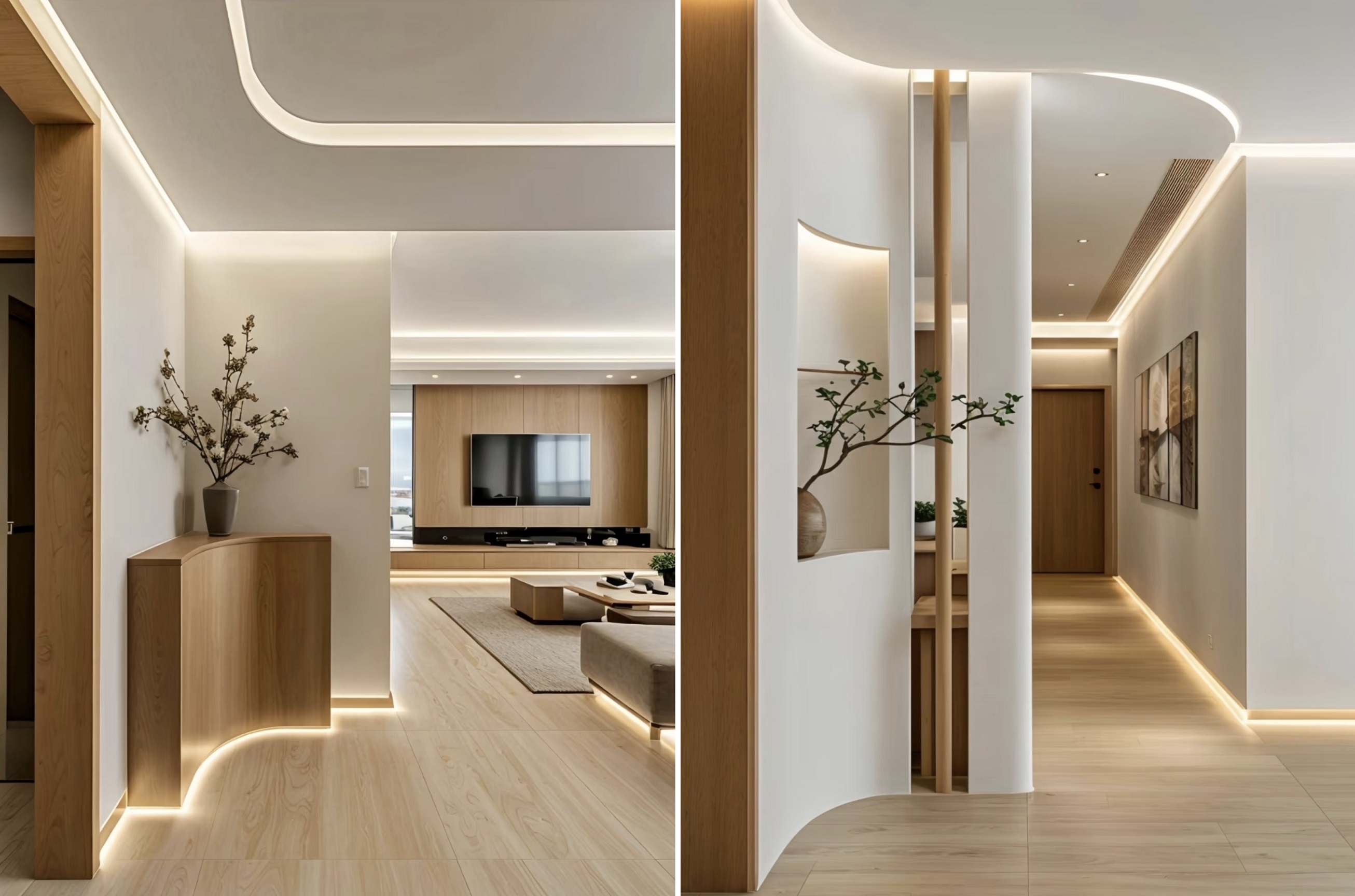 Den minimalistiske inngangspartiets følelse av raffinement