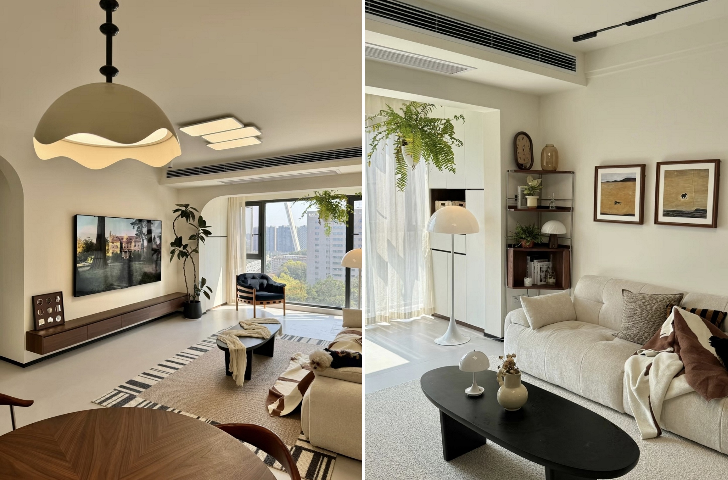 En imponerende svart, hvitt og kaffefargevalg